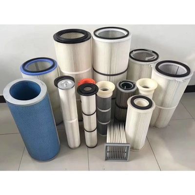 コーティングしたダストフィルターカートリッジ収集器 0.5μ ショットブレーシングマシン
